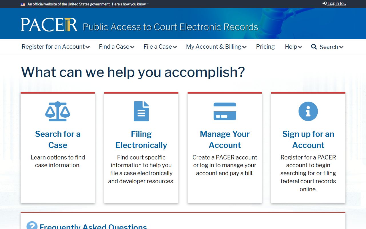 Grant Parish court records PACER federal access source