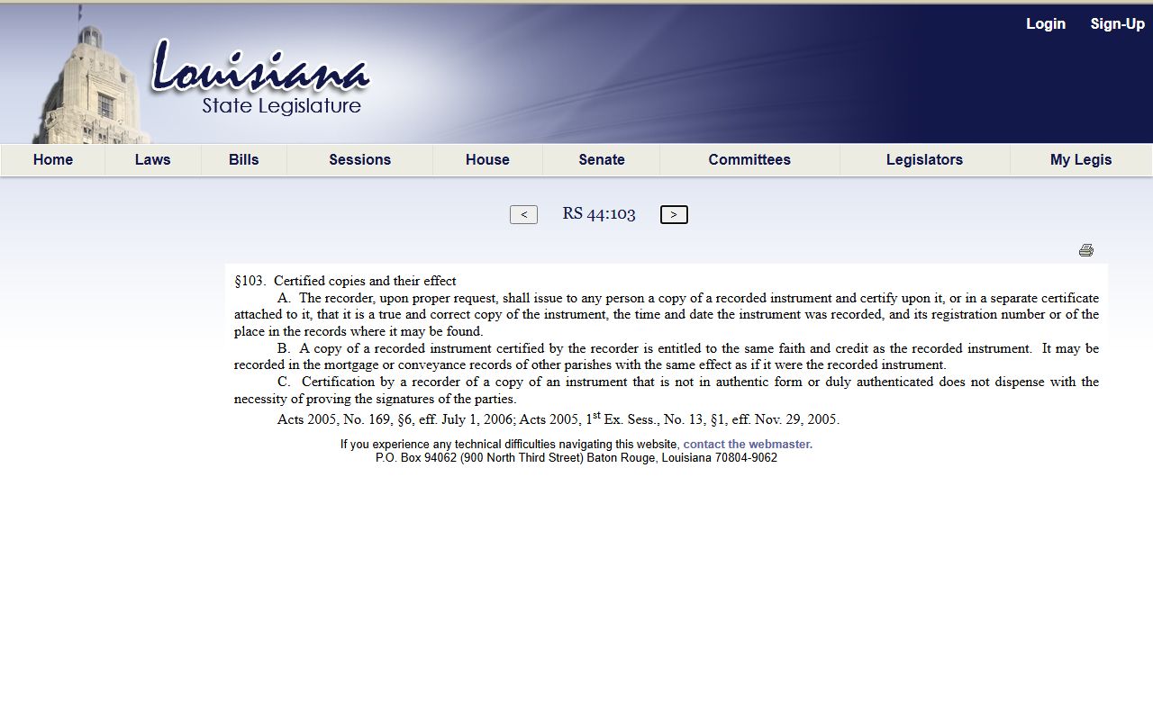 Grant Parish court records Louisiana public records law source