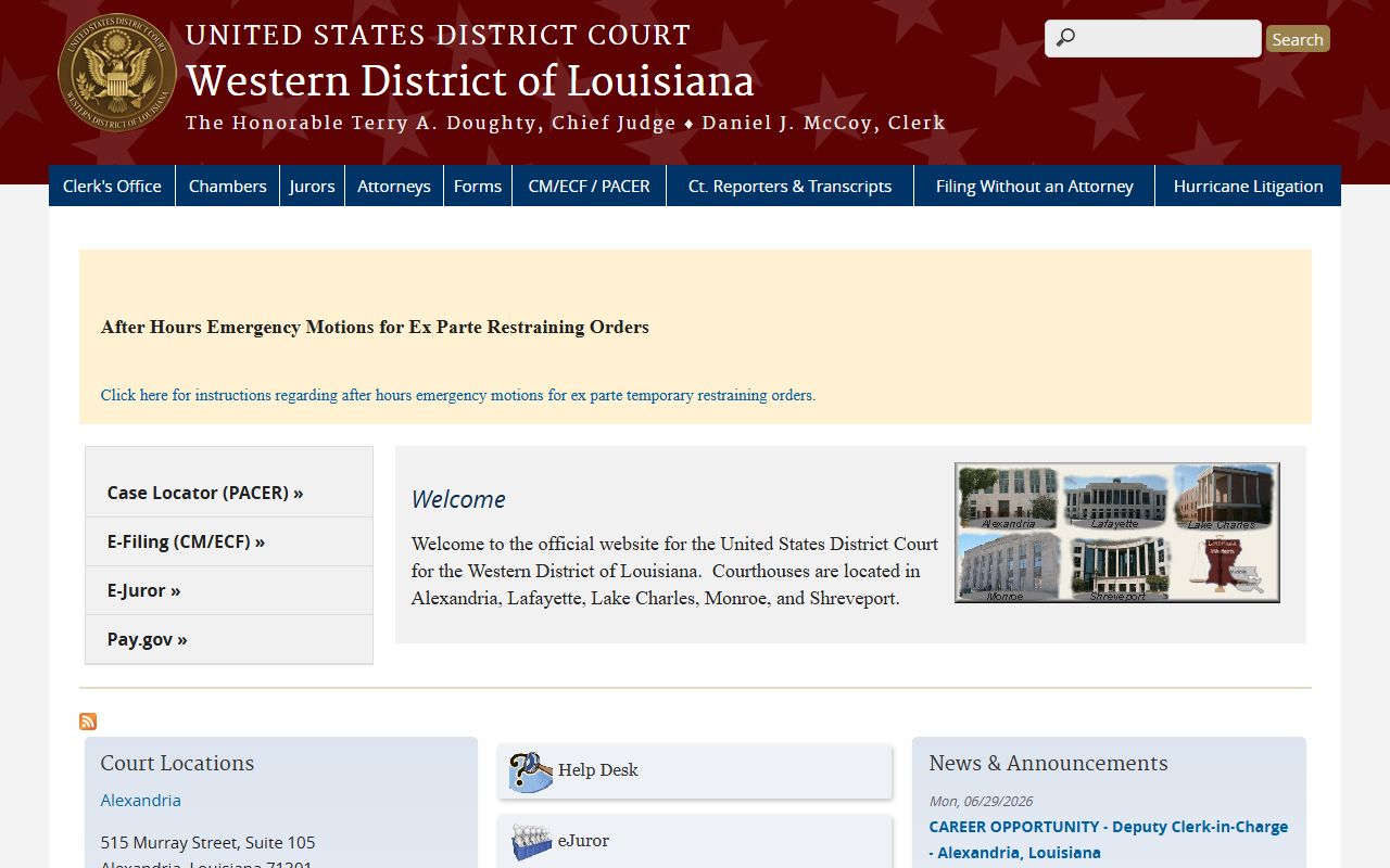 Grant Parish court records Western District of Louisiana source