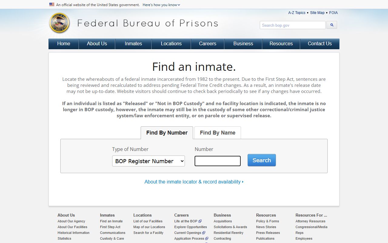Grant Parish County inmate records federal inmate locator source